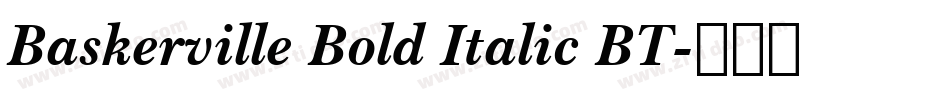 Baskerville Bold Italic BT字体转换